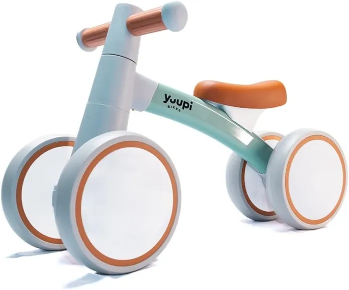 Bicicleta de equilíbrio Yuupi de 4 rodas verde