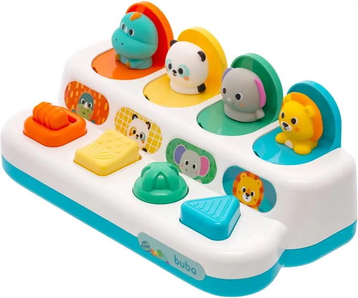 Brinquedo Zoo Pop-Up da Buba com quatro bichinhos