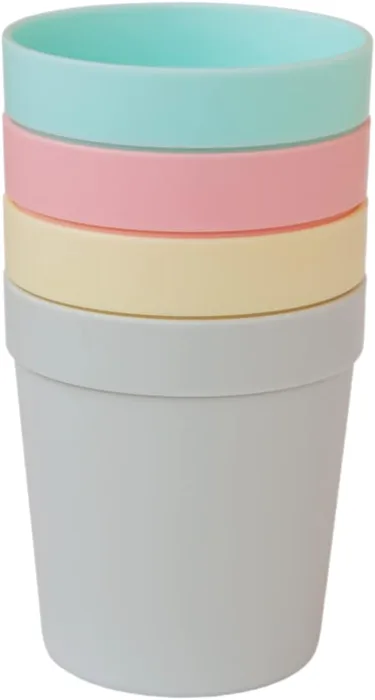 Kit com 4 copos abertos de 200 ml DCP Kids