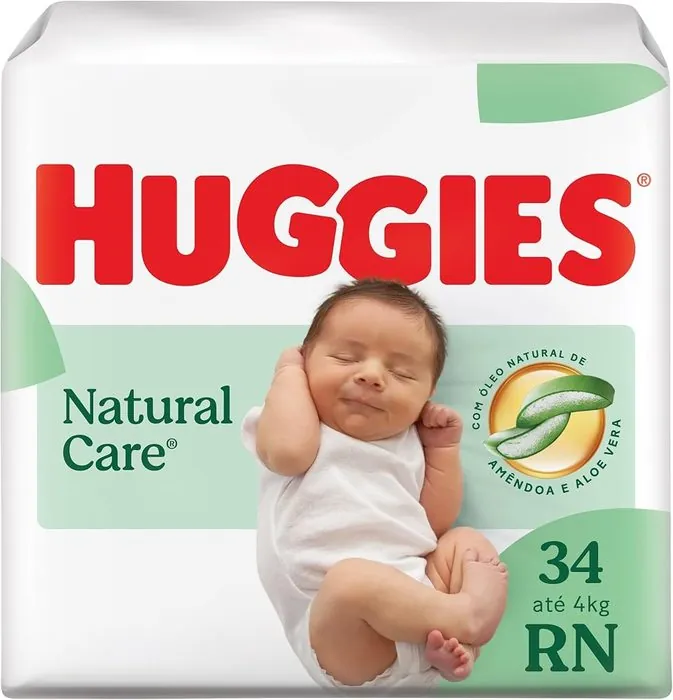 Fralda Huggies Premium Natural Care RN