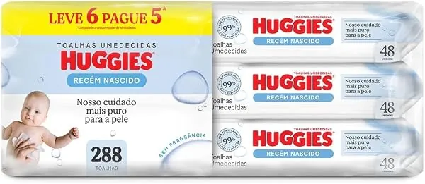 Lenços umedecidos Huggies Recém-Nascido sem fragrância
