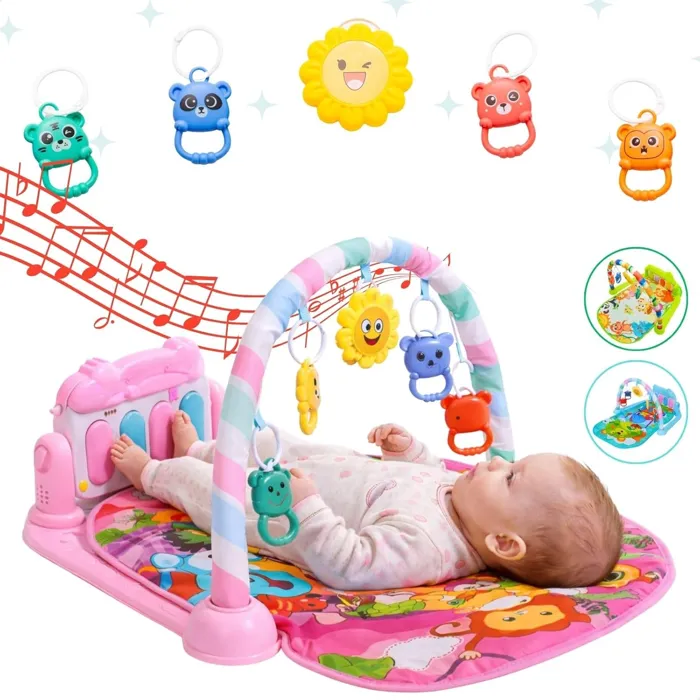 Tapete de atividades musical com piano rosa ATENTU